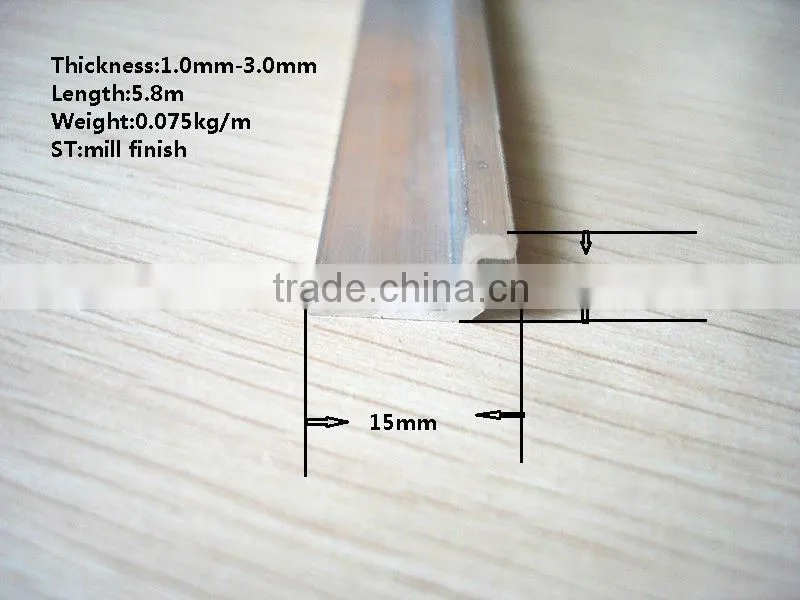 6063 T5 aluminum edging profile with factory price