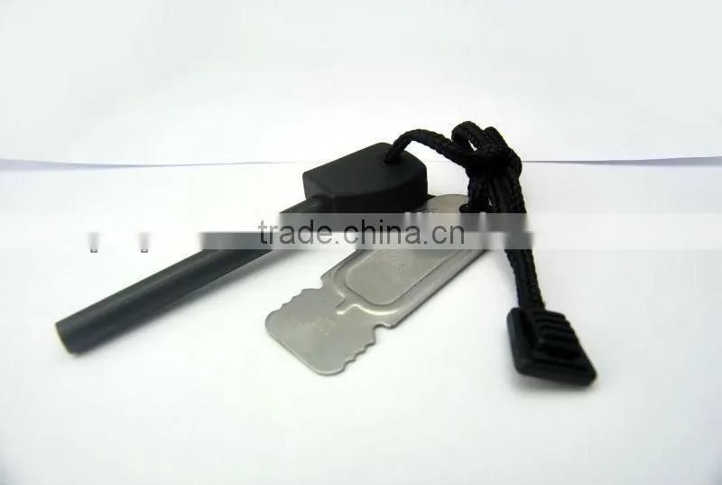 Outdoor magnesium swedish firesteel fire starter army-with chain custom label logo