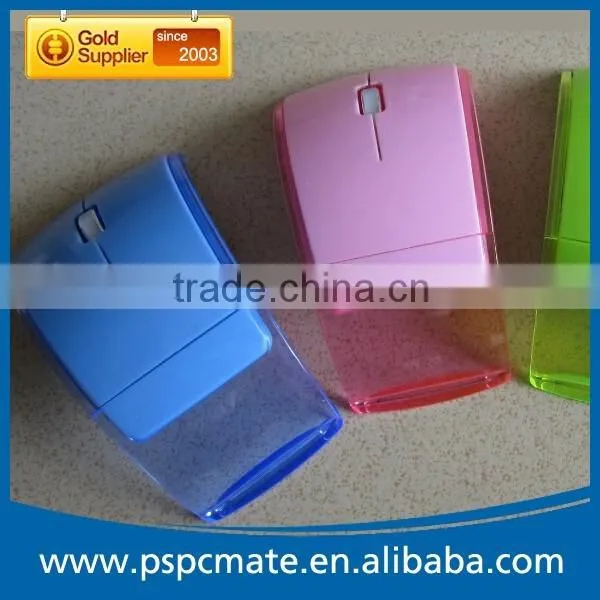 Computer 2.4G Wireless Folding Arc Crystal Gift Mouse