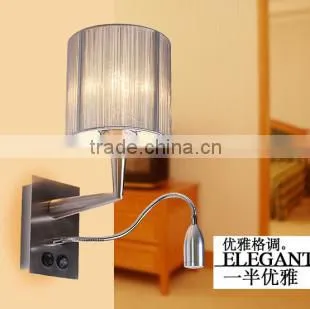 Long goose flexible led bed side wall light