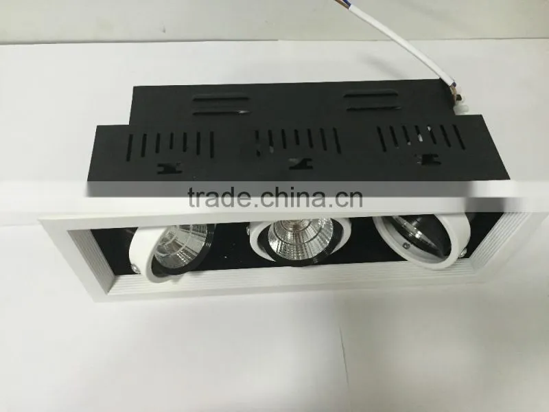 3x5W Square recessed grille light ceiling light office light