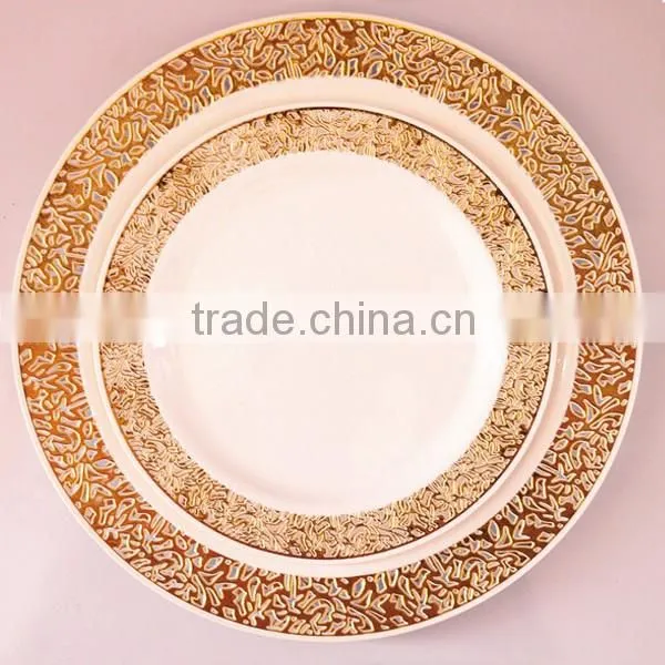 6'' Disposable PS Plate with Silver Rim