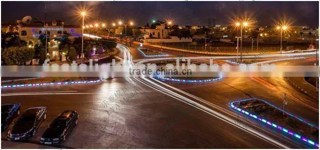 Colors LED light curbs for road side pavement