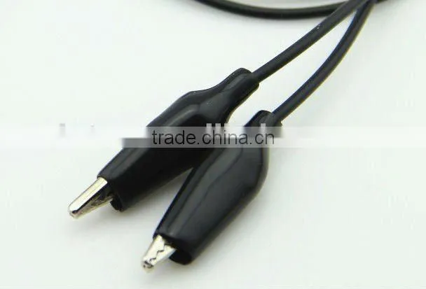 Black color small alligator clip cable/Crocodile clip cable