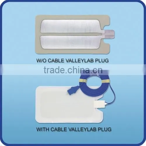 Disposable Adult Monopolar Electrosurgical Grounding Pad with cable, ECG Electrode