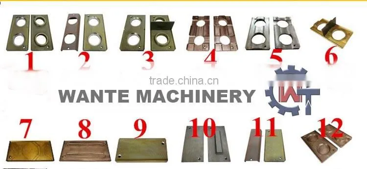 WANTE BRAND good quality WT2-40 manual clay interlocking brick making machine for small business