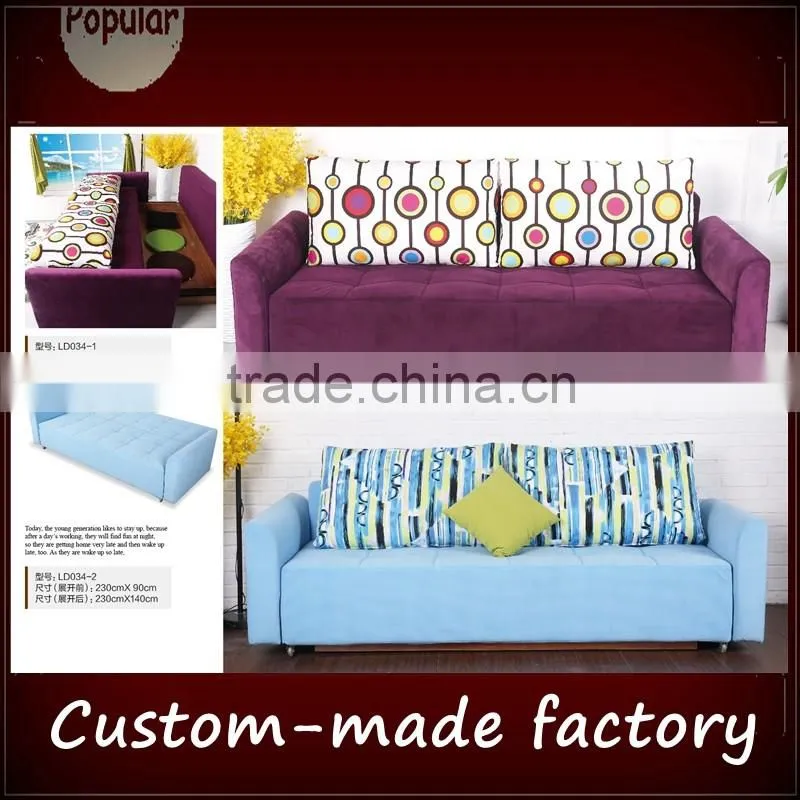 Folding sofa bed small apartment office 1.8 m minimalist modern removable and washable fabric sofa bed double
