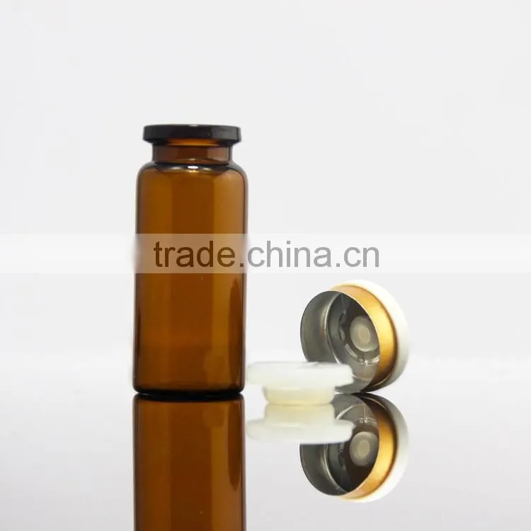 10ml 20ml amber round vial bottle with inner and black cap