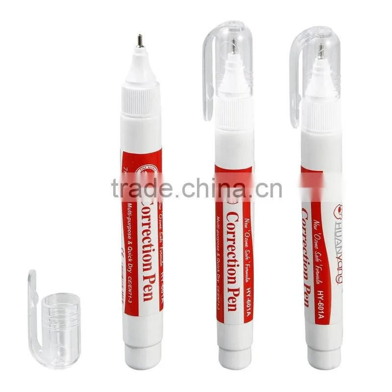 Hot selling metal tip 7ml liquid corrector HY-601A correction pen