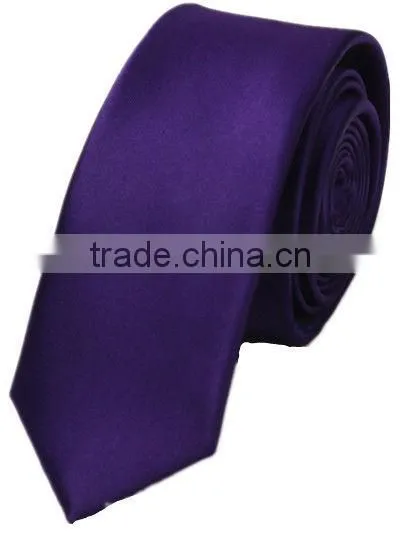 men polyester solid necktie