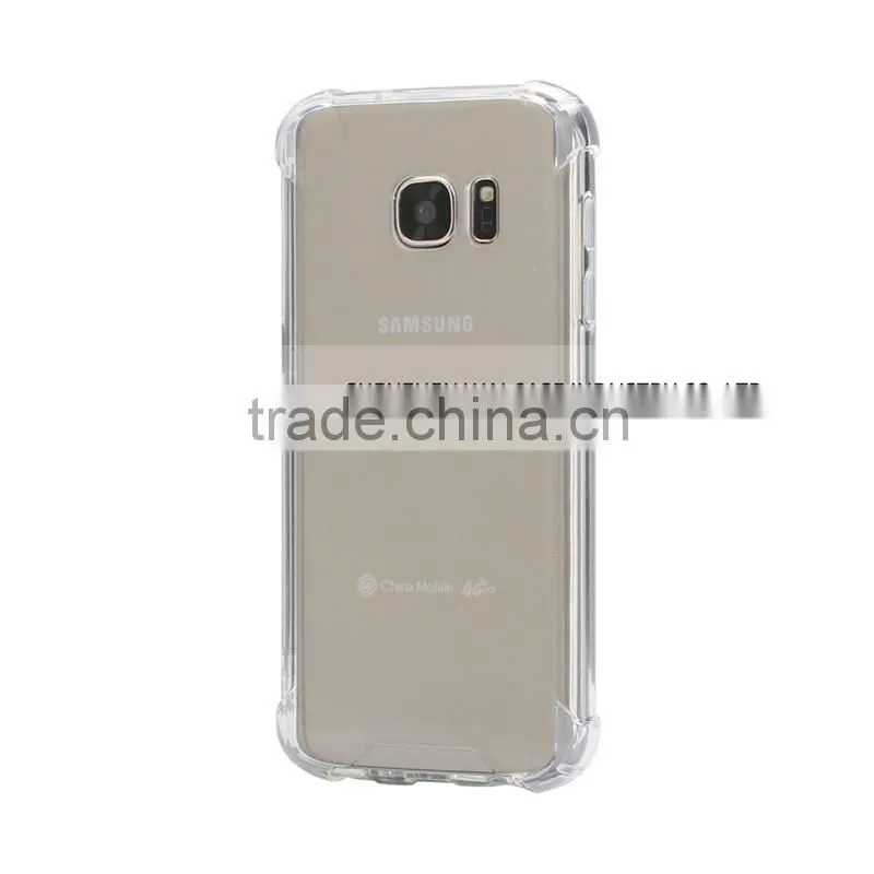 Lowest price ! Durable Dustproof ,Transparent Clear Shockproof hybrid mobile phone case for Samsung galaxy S7