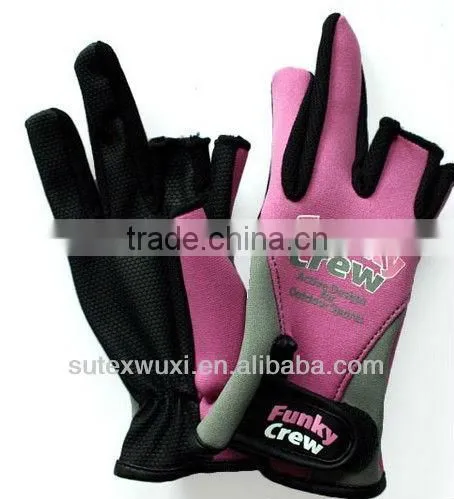 3 Fingers Cut Fishing Gloves