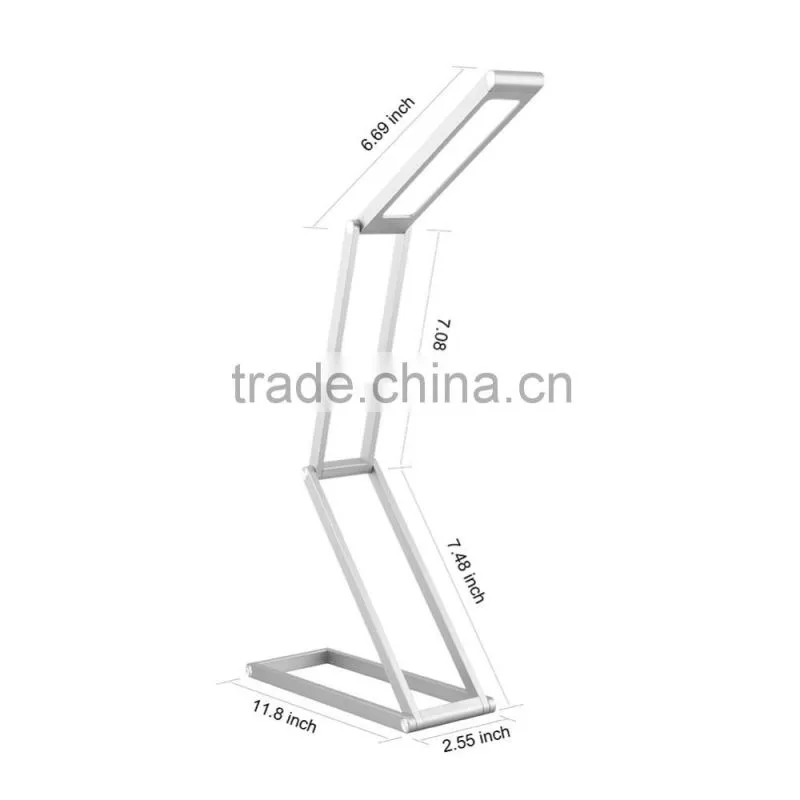 Eye Protection Aluminuim Alloy Flexible Portable 360Degree LED Desk Lamp with USB Charger