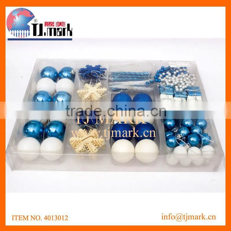 Blue and white elegant christmas tree decoration ornament