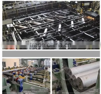Abrasive wheel chamfering machine for steel bar