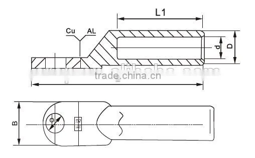 Copper and Al cable lug / bimetal cable lug DTL1