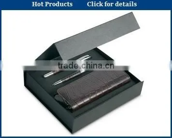 2015 cheap custom black wallet gift box