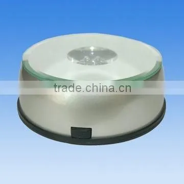 Colorful Crystal Rotating LED Bases Crystal Round LED light base with custom logo for crystal block display