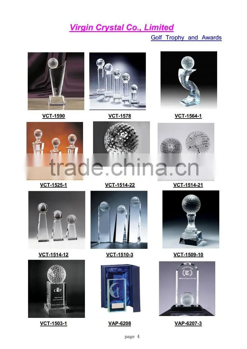 Fashion Crystal Golf Ball For Golf Match Souvenir