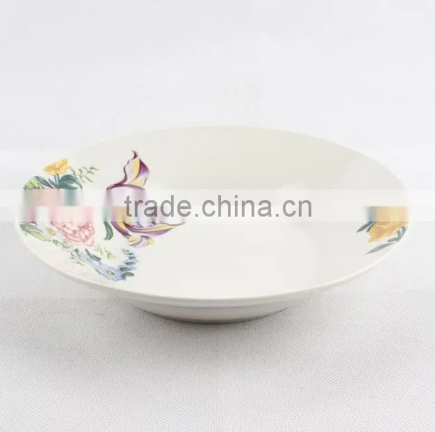 Royal porcelain thailand dinner plates,super white ceramic deep dishes