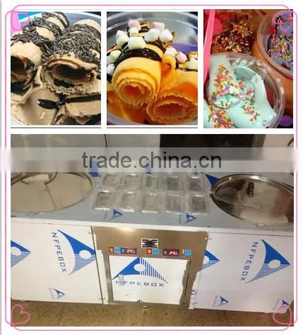 Stainless steel body speed cooling stir fry ice cream machine/ice cream making machine