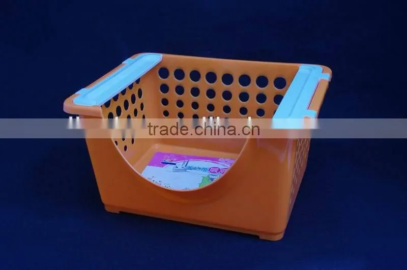 Plastic storage basket, basket