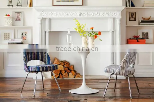 Living room furniture mini modern design round solid wood with fabric seat stool