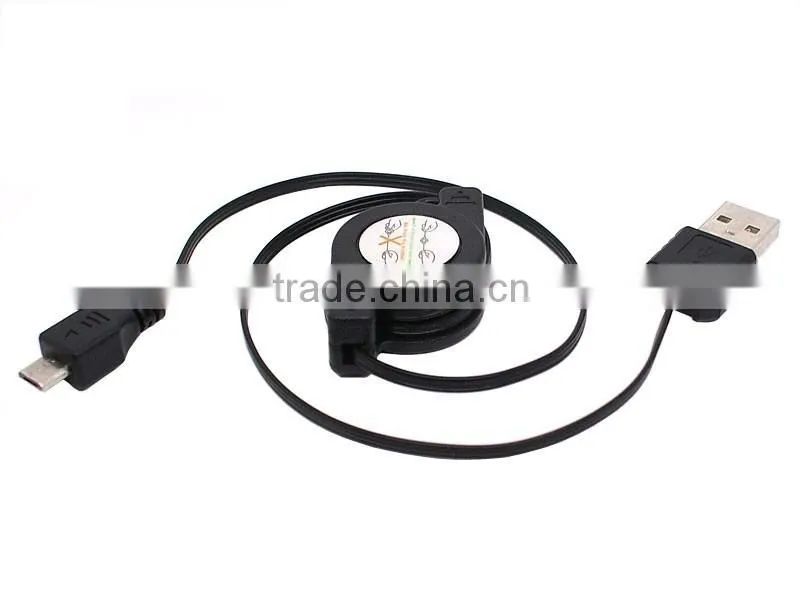 New Retractable Micro USB 2.0 Data Syn Transfer Charging Charger Cables