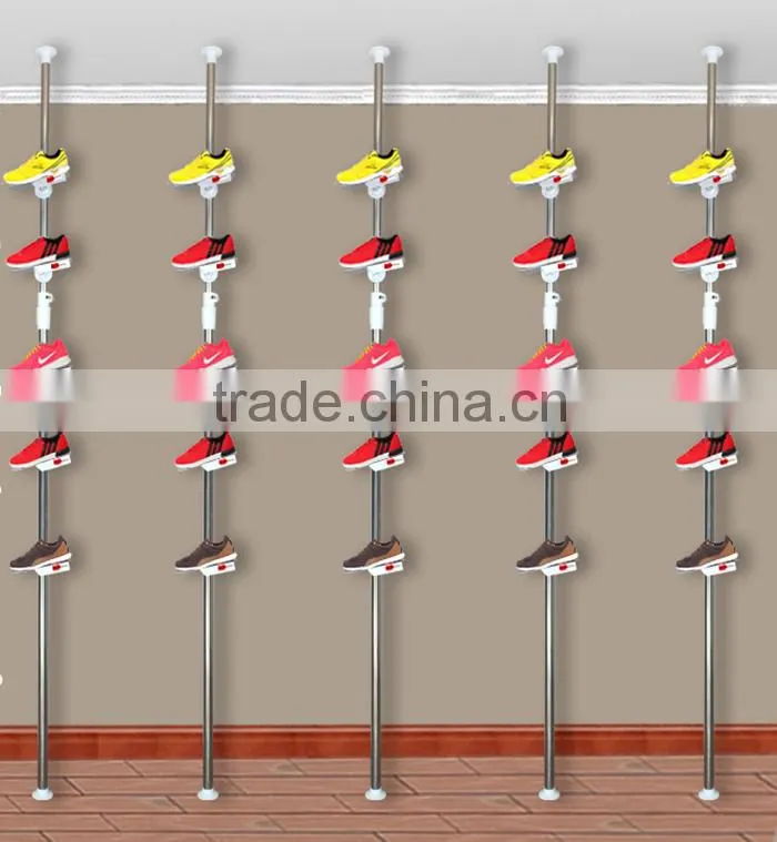 huohua 2016 hot selling saving space heavy duty aluminium shoe rack