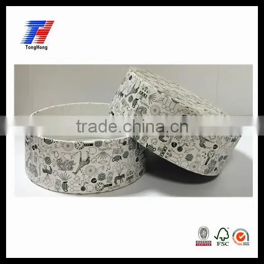 New arrival custom round gift box cardboard for flower bouquets packaging