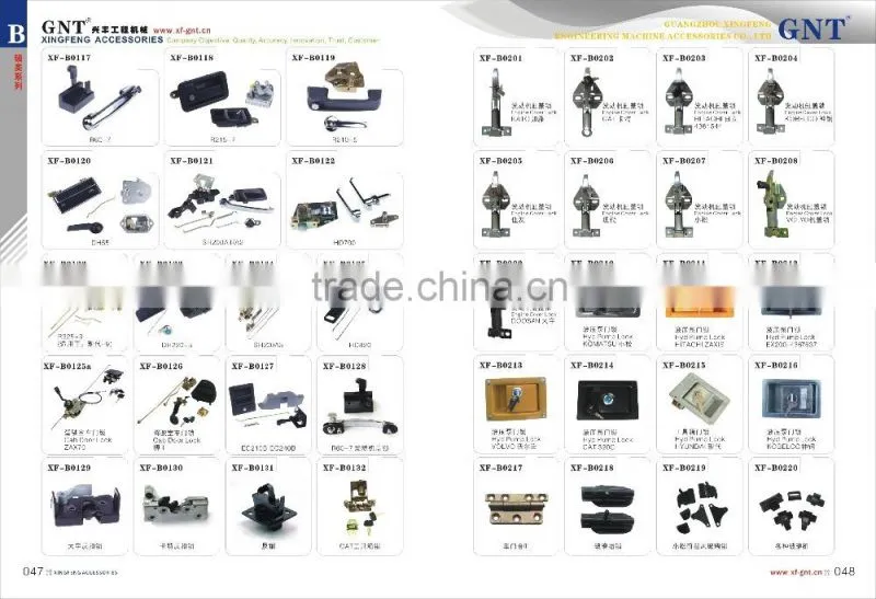 excavator parts cabin door lock parts