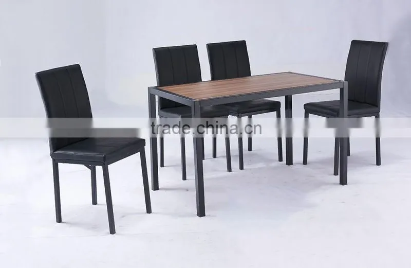 top board strong structure metal frame modern melamine dining table