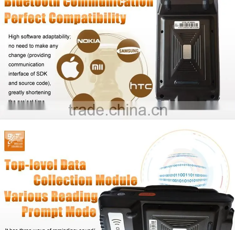 3000mA Battery, Portable Cell Phone Specialized Bluetooth Barcode Scanner