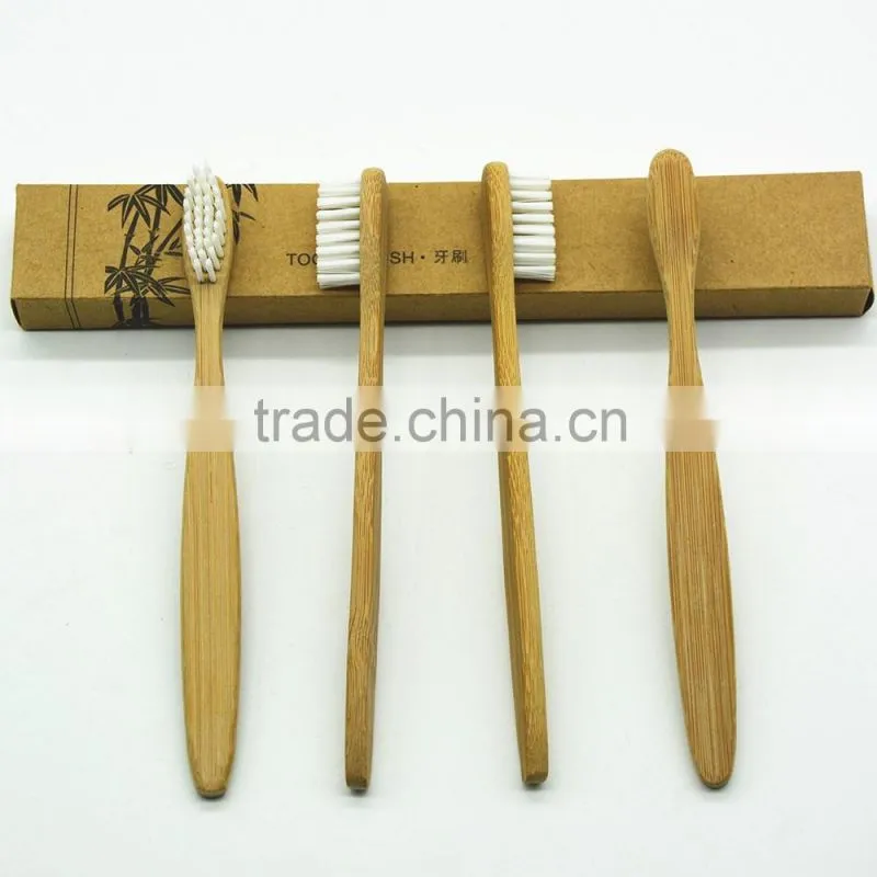 Manufacturers wholesale 2016 new bamboo toothbrush e5 White nylon brush wire Children's toothbrush