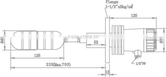 Side-mounted liquid level float switch