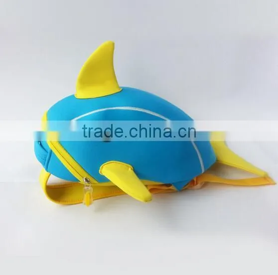 Kids backpack bag / children Waterproof backpack / cartoon bag,Dolphin shape backpack
