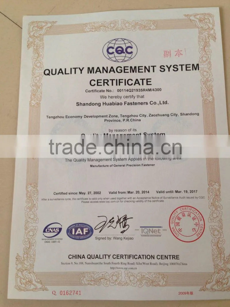 stainless steel full thread rod with nut chian manufacture