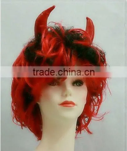 red short bob wigs carnival party wigs cheap fan wigs