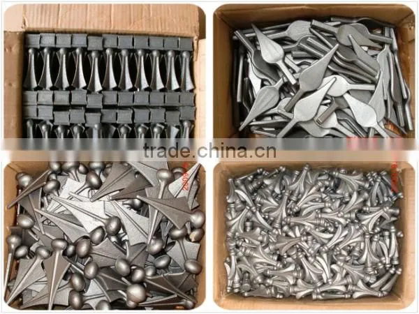 decorative wrought iron spears used for garden gate