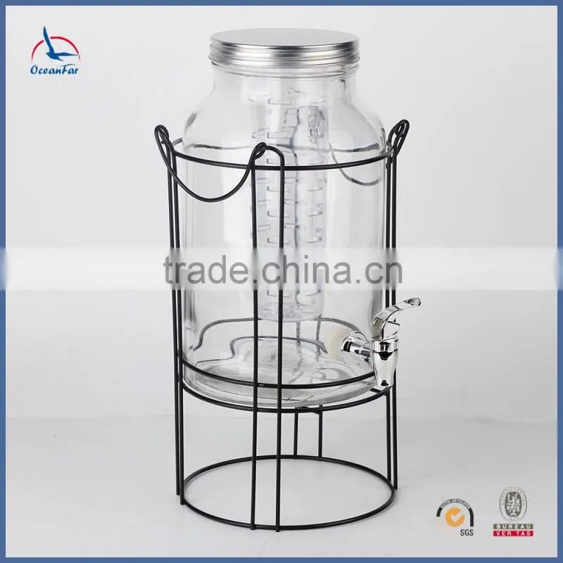 Hot Selling Products Glass Drink Dispenser Fashion Glass Honey Dispenser