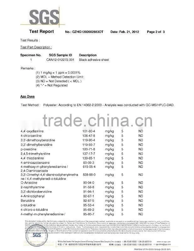Polyester shoe reinforcement material in black,white and brown with strong stick NT-160
