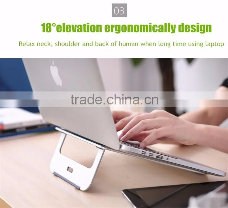 Newest Design Luxury Aluminum 10 to 17 inch cheap laptop stand Holder for iPad