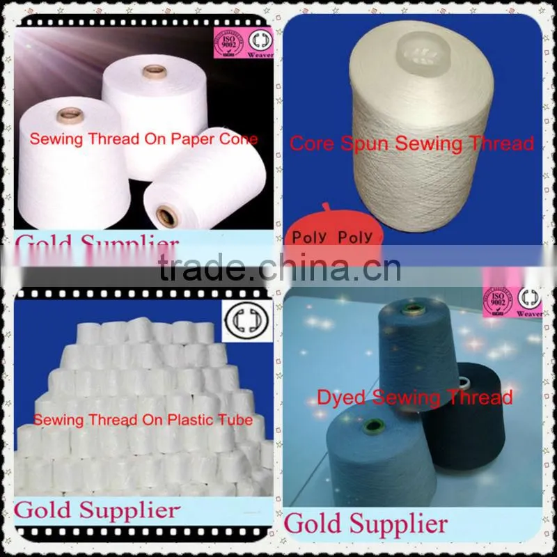 100 polyester dyed yarn colors sewing thread