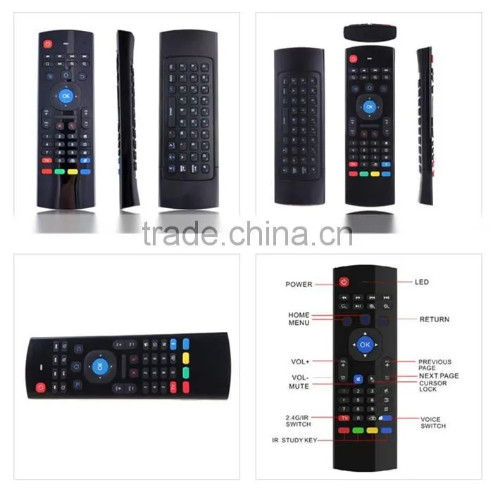 MX3 2.4g wireless 3D air mouse work for HTPC/Android TV box and smart TV