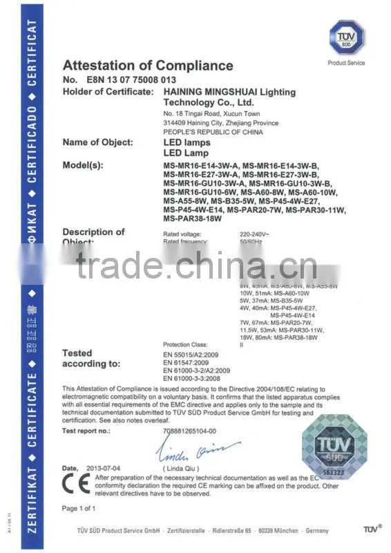 LED SPOTLIGHT MR16 GU10 SMD CE ROHS indoor light