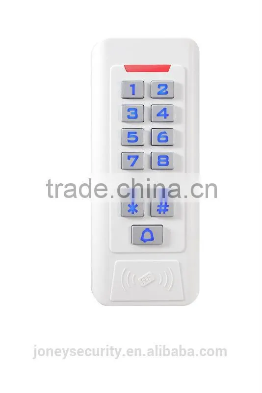 Waterproof plastic case contactless smart card reader with Luminous keyboard