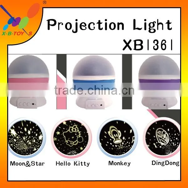 2015 New design Color changing night light Best selling Projection Rotating Night Light
