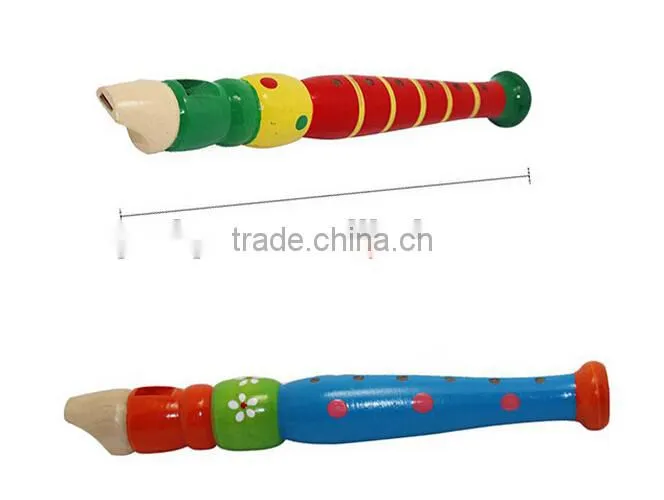 Factory Supply Cheap Colorful Wooden Flute Toy