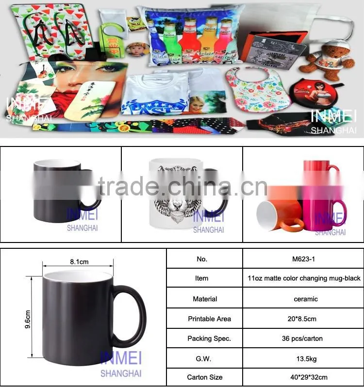 hot water color changing mug 11oz, changing color mugs