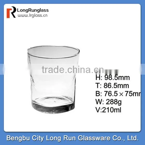 LongRun 210ml different shape handmade drinking glass cup homeuse glassware whoesale